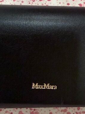 MaxMara Black Sunglasses Case with Gold Logo